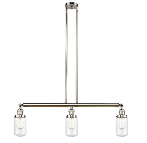 Dover - 3 Light - 37 inch - Polished Nickel - Stem Hung - Adjustable Island Light (3442|213-PN-G312-LED)