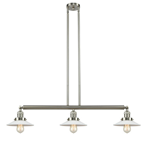 Halophane - 3 Light - 41 inch - Brushed Satin Nickel - Stem Hung - Adjustable Island Light (3442|213-SN-G1)