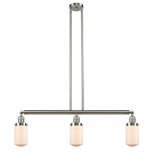 Dover - 3 Light - 37 inch - Brushed Satin Nickel - Stem Hung - Adjustable Island Light (3442|213-SN-G311)