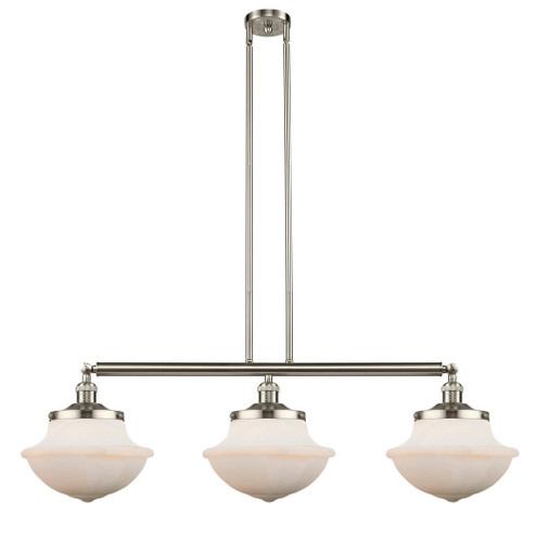 Oxford - 3 Light - 42 inch - Brushed Satin Nickel - Stem Hung - Adjustable Island Light (3442|213-SN-G541-LED)