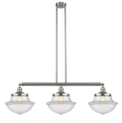 Oxford - 3 Light - 42 inch - Brushed Satin Nickel - Stem Hung - Adjustable Island Light (3442|213-SN-G542)