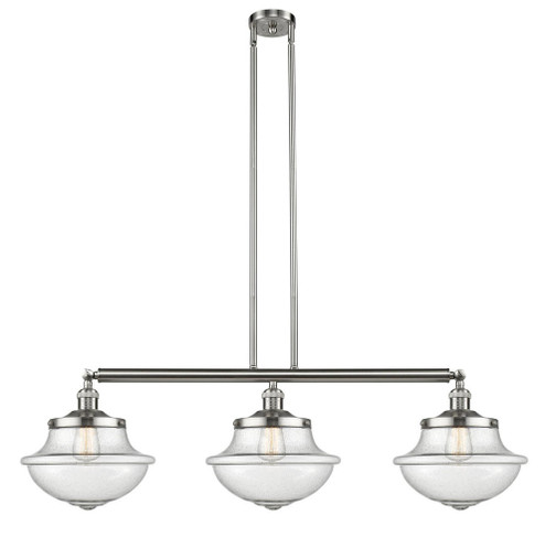 Oxford - 3 Light - 42 inch - Brushed Satin Nickel - Stem Hung - Adjustable Island Light (3442|213-SN-G544-LED)
