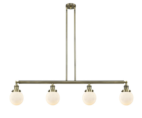 Beacon - 4 Light - 51 inch - Antique Brass - Stem Hung - Adjustable Island Light (3442|214-AB-G201-6)