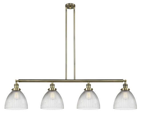 Seneca Falls - 4 Light - 51 inch - Antique Brass - Stem Hung - Adjustable Island Light (3442|214-AB-G222-LED)