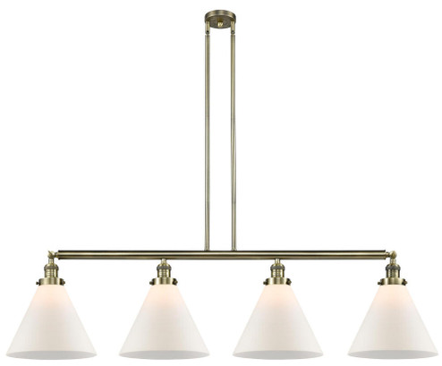Cone - 4 Light - 56 inch - Antique Brass - Stem Hung - Adjustable Island Light (3442|214-AB-G41-L-LED)