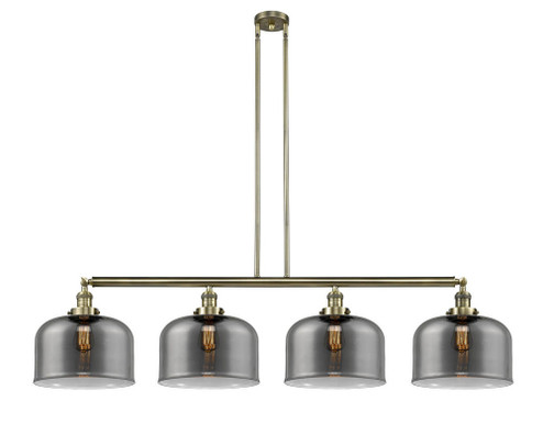 Bell - 4 Light - 54 inch - Antique Brass - Stem Hung - Adjustable Island Light (3442|214-AB-G73-L-LED)