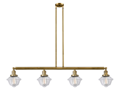 Oxford - 4 Light - 52 inch - Brushed Brass - Stem Hung - Adjustable Island Light (3442|214-BB-G532)