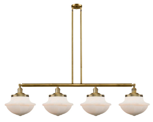 Oxford - 4 Light - 54 inch - Brushed Brass - Stem Hung - Adjustable Island Light (3442|214-BB-G541-LED)