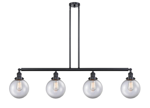 Beacon - 4 Light - 53 inch - Matte Black - Stem Hung - Island Light (3442|214-BK-G202-8)