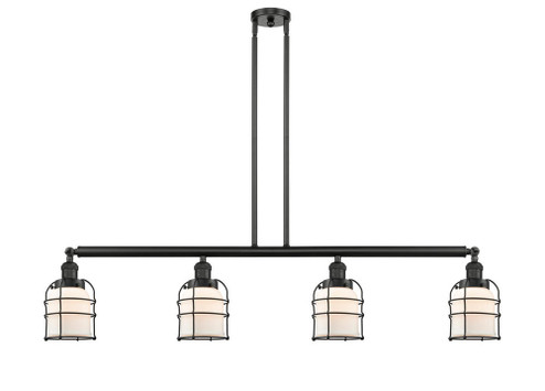 Bell Cage - 4 Light - 50 inch - Matte Black - Stem Hung - Island Light (3442|214-BK-G51-CE)