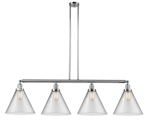 Cone - 4 Light - 56 inch - Polished Chrome - Stem Hung - Adjustable Island Light (3442|214-PC-G42-L-LED)