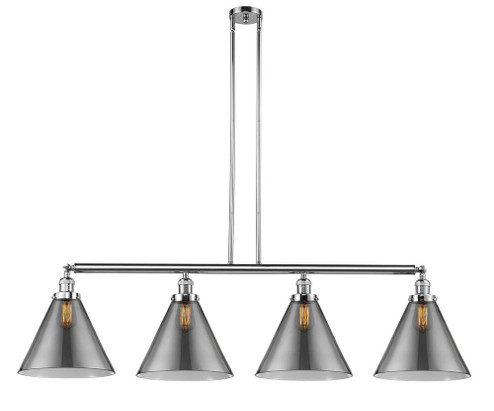 Cone - 4 Light - 56 inch - Polished Chrome - Stem Hung - Adjustable Island Light (3442|214-PC-G43-L-LED)