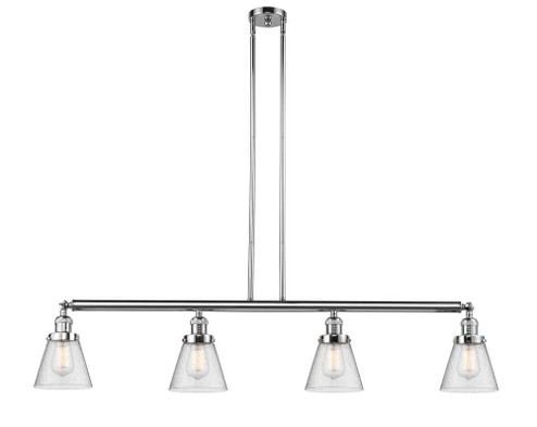 Cone - 4 Light - 51 inch - Polished Chrome - Stem Hung - Adjustable Island Light (3442|214-PC-G64-LED)