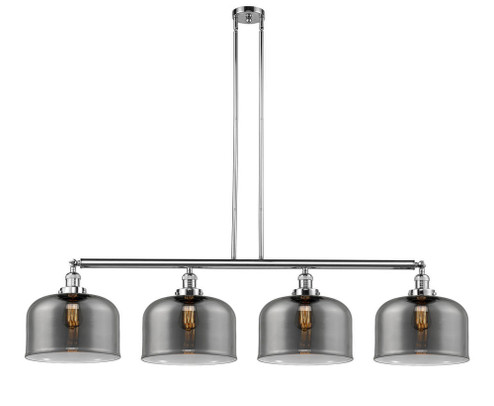 Bell - 4 Light - 54 inch - Polished Chrome - Stem Hung - Adjustable Island Light (3442|214-PC-G73-L)