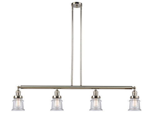 Canton - 4 Light - 51 inch - Polished Nickel - Stem Hung - Adjustable Island Light (3442|214-PN-G182S-LED)