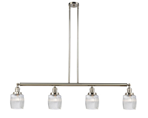 Colton - 4 Light - 50 inch - Polished Nickel - Stem Hung - Adjustable Island Light (3442|214-PN-G302)