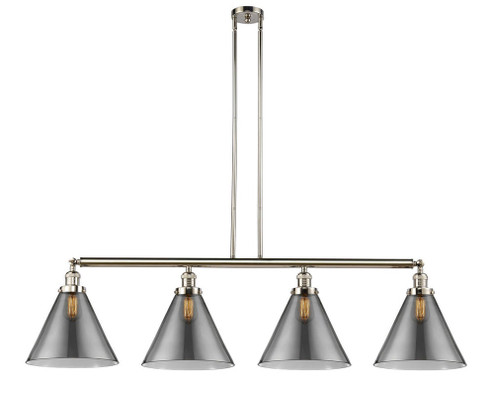 Cone - 4 Light - 56 inch - Polished Nickel - Stem Hung - Adjustable Island Light (3442|214-PN-G43-L-LED)