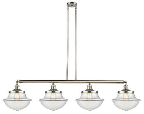 Oxford - 4 Light - 54 inch - Polished Nickel - Stem Hung - Adjustable Island Light (3442|214-PN-G542-LED)