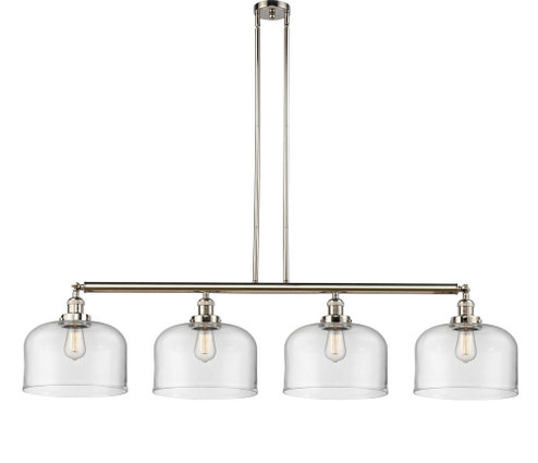 Bell - 4 Light - 54 inch - Polished Nickel - Stem Hung - Adjustable Island Light (3442|214-PN-G72-L-LED)