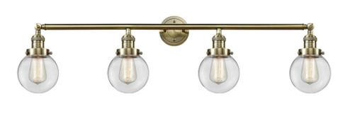 Beacon - 4 Light - 42 inch - Antique Brass - Adjustable Bath Vanity Light (3442|215-AB-G202-6-LED)