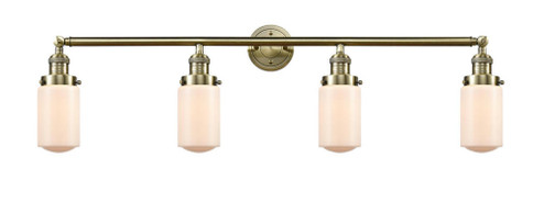 Dover - 4 Light - 43 inch - Antique Brass - Adjustable Bath Vanity Light (3442|215-AB-G311-LED)