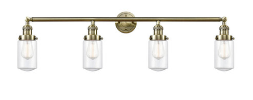 Dover - 4 Light - 43 inch - Antique Brass - Adjustable Bath Vanity Light (3442|215-AB-G312-LED)
