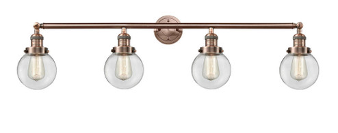 Beacon - 4 Light - 42 inch - Antique Copper - Adjustable Bath Vanity Light (3442|215-AC-G202-6-LED)