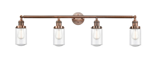 Dover - 4 Light - 43 inch - Antique Copper - Adjustable Bath Vanity Light (3442|215-AC-G314)