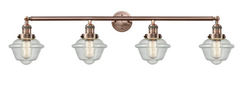 Oxford - 4 Light - 46 inch - Antique Copper - Adjustable Bath Vanity Light (3442|215-AC-G534-LED)