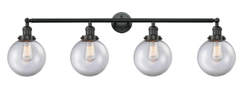 Beacon - 4 Light - 44 inch - Matte Black - Adjustable Bath Vanity Light (3442|215-BK-G202-8-LED)