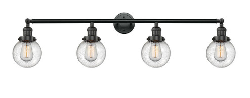 Beacon - 4 Light - 42 inch - Matte Black - Adjustable Bath Vanity Light (3442|215-BK-G204-6-LED)