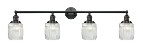 Colton - 4 Light - 42 inch - Matte Black - Adjustable Bath Vanity Light (3442|215-BK-G302-LED)