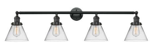 Cone - 4 Light - 44 inch - Matte Black - Adjustable Bath Vanity Light (3442|215-BK-G42-LED)