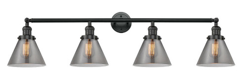 Cone - 4 Light - 44 inch - Matte Black - Adjustable Bath Vanity Light (3442|215-BK-G43-LED)
