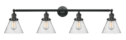 Cone - 4 Light - 44 inch - Matte Black - Adjustable Bath Vanity Light (3442|215-BK-G44)