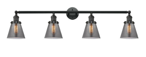 Cone - 4 Light - 42 inch - Matte Black - Adjustable Bath Vanity Light (3442|215-BK-G63)