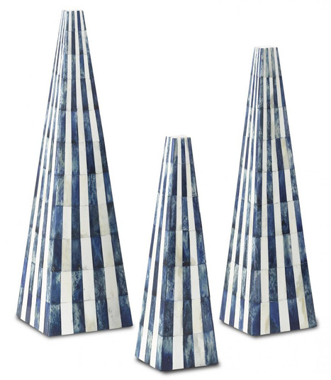 Ossian Blue Obelisk Set of 3 (92|1200-0197)