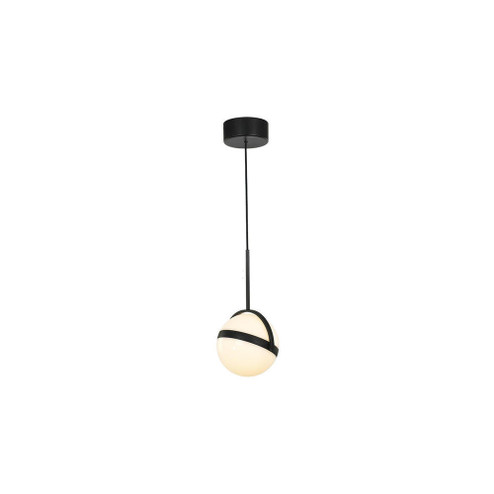 Globo 7-in Matte Black LED Pendant (7713|PD301001MB)