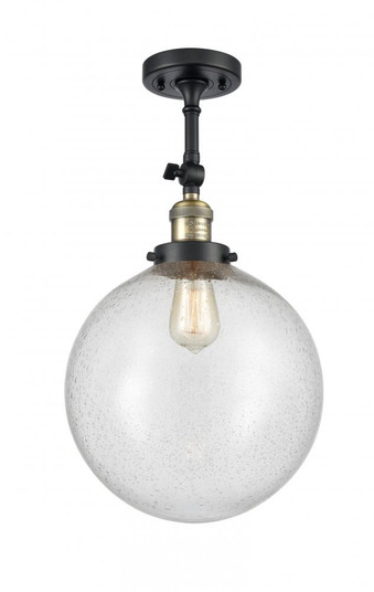 Beacon - 1 Light - 12 inch - Black Antique Brass - Adjustable Semi-Flush Mount (3442|201F-BAB-G204-12)