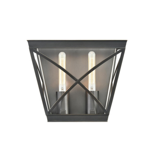 Lattice Urban Bronze 2 Lights Damp-Rated Wall/Vanity Light (7713|WV309602UB)