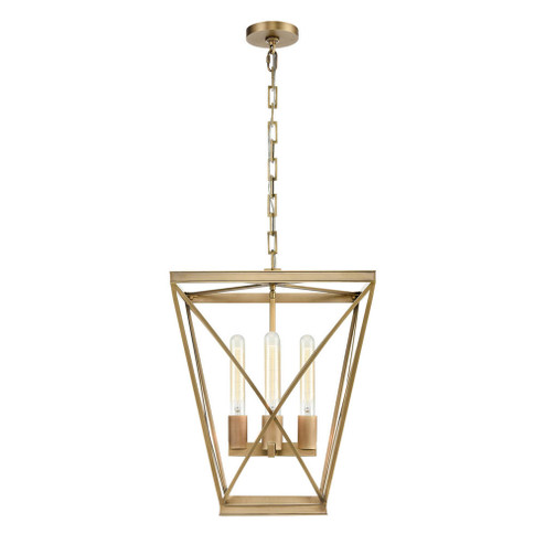 Lattice Vintage Brass 4 Lights Socket Pendant (7713|PD309616VB)