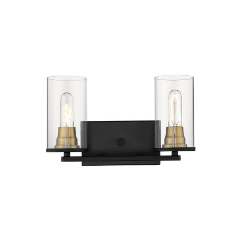 Pasadena 2-Light Vanity Matte Black/Heirloom Bronze (670|3492-MB/HBZ)