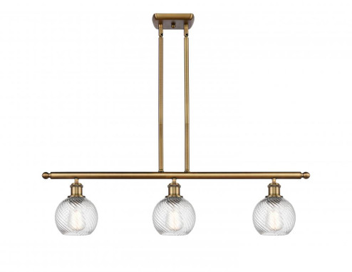 Small Twisted Swirl 3 Light Island Light part of the Ballston Collection (3442|516-3I-BB-G1214-6-LED)