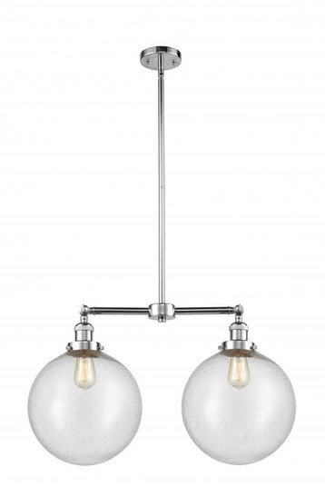 Beacon - 2 Light - 27 inch - Polished Chrome - Stem Hung - Adjustable Island Light (3442|209-PC-G204-12-LED)