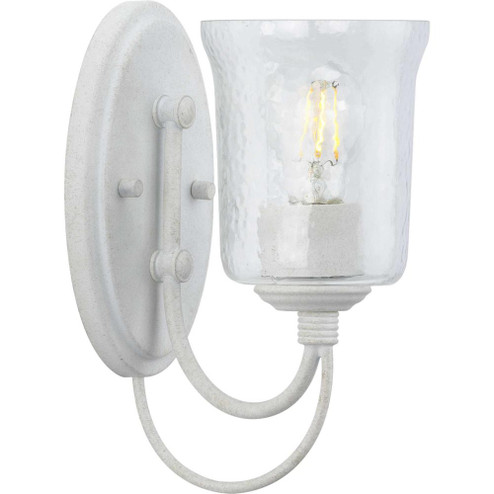 Bowman Collection One-Light Cottage White Clear Chiseled Glass Coastal Bath Vanity Light (149|P300253-151)