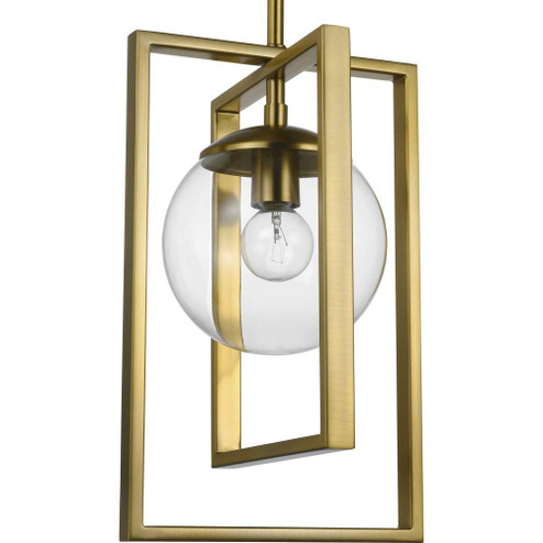 Atwell Collection One-Light Brushed Bronze Clear Glass Luxe Pendant Light (149|P500283-109)
