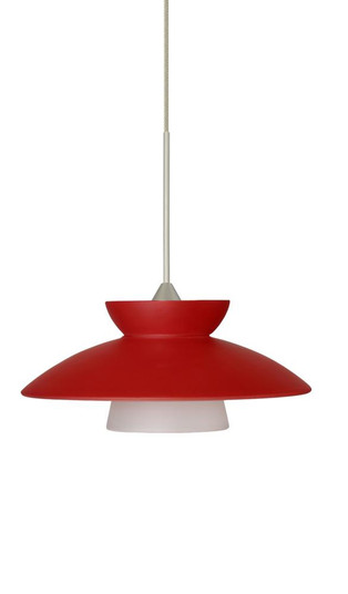 Besa Pendant Trilo 7 Satin Nickel Red Matte 1x50W Halogen (127|XP-271831-SN)