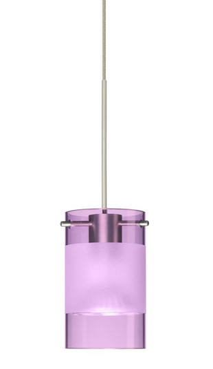 Besa Pendant Scope Satin Nickel Amethyst/Frost 1x50W Halogen Mr16 (127|1XP-6524EA-SN)