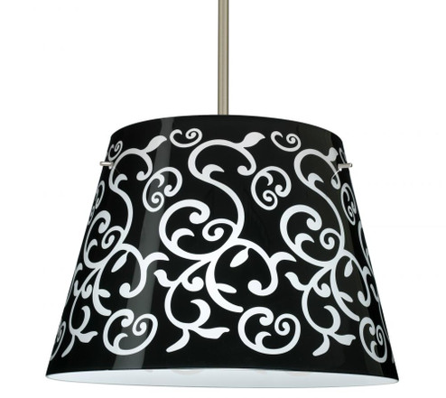 Besa Amelia 18 LED Pendant 1KT Black Damask Satin Nickel 3x11W LED (127|1KT-4394BD-LED-SN)