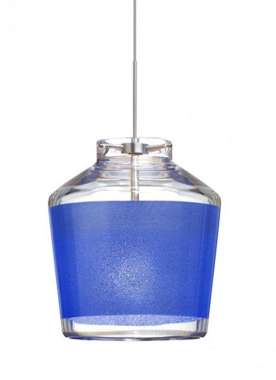 Besa Pendant Pica 6 Satin Nickel Blue Sand 1x50W Halogen (127|1XC-PIC6BL-SN)